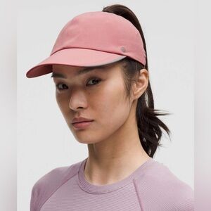 NWT Lululemon Womens Fast and Free Ponytail Running Hat | Deco Pink
